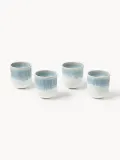 Westwing Collection Набор чашек для эспрессо Danza ручной работы, 4 предмета, Ø 6 × В 7 см, 100 мл, Синий — фото 2