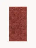 Westwing Collection Комплект велюровых полотенец Petra с геометрическим узором, 3 предм. (гостевое полотенце, полотенце для рук, банное полотенце), Rdzawoczerwony — фото 7