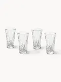 Westwing Collection Набор рюмок для шотов George с тиснёным узором, 4 шт., 50 мл — фото 3