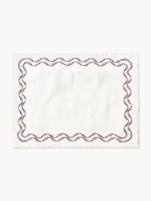 Westwing Collection Комплект льняных подкладок с вышивкой Ivy, 2 шт