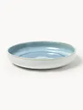 Westwing Collection Набор тарелок глубоких Danza с реактивной глазурью ручной работы, 4 предмета, Ø 21 см, Синий — фото 1