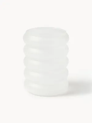 Westwing Collection Набор бокалов Bubbly из боросиликатного стекла, 4 шт., 580 мл, белые матовые