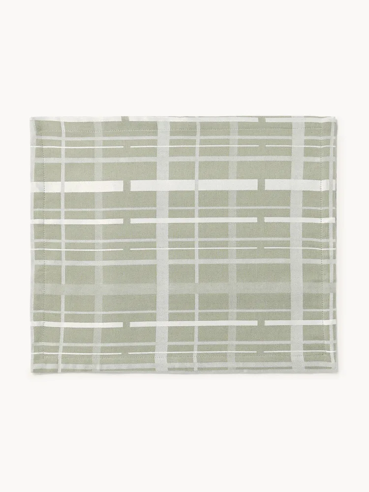 Westwing Collection Комплект подкладок Bria, 2 шт, Ш 45 × Д 50 см, Шалфейный зелёный