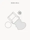 Westwing Collection Ковер Aliza тафтинговый из шерсти ручной работы, органичная волнистая форма, 80х128 см, бежевый — фото 2