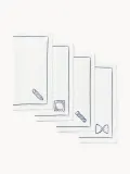 Westwing Collection Салфетки сервировочные хлопковые Tutti с вышивкой, 4 шт — фото 1