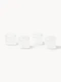 Westwing Collection Набор стаканов Bubbly из боросиликатного стекла, 4 шт., 320 мл, белые матовые, Ø 8 × В 8 см, 250 мл, Белый — фото 2