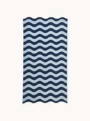 Westwing Collection Полотенце пляжное Lata, Ш 90 × Д 170 см, Тёмный синий