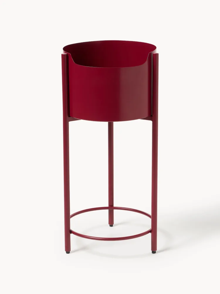 Westwing Collection Кашпо напольное Taru, 65 см, Ø 32 × В 65 см, Бордовый
