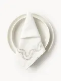Westwing Collection Салфетки сервировочные льняные Ivy с вышивкой, 4 шт, арт. S65775 — фото 4