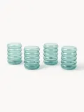 Westwing Collection Набор стаканов Bubbly из боросиликатного стекла, 4 шт., 320 мл, мятно-зелёные, Ø 9 × В 12 см, 580 мл, Мятный зелёный — фото 3