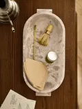 Westwing Collection Миска декоративная из мрамора Fossil, ширина 46 см, Ш 46 × В 10 см, Бежевый мрамор — фото 8