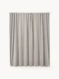 Westwing Collection Штора затемняющая Rush из бархата на шторной ленте, серая — фото 2