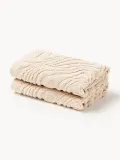 Westwing Collection Полотенце Felka, полотенце для лица, Ш 30 × Д 30 см, 2 шт., Светлый бежевый — фото 1