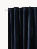 Westwing Collection Комплект штор блэкаут Sandra на шторной ленте, темно-синий — фото 3