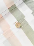 Westwing Collection Пододеяльник Harriet из стираного хлопка в полоску оливковый — фото 3