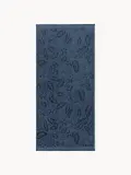 Westwing Collection Комплект велюровых полотенец Rosaria с цветочным узором, 3 предм. (гостевое полотенце, полотенце для рук, банное полотенце), Серо-голубой — фото 3