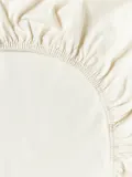Westwing Collection Простыня Thany на резинке из хлопкового трикотажа, Ш 90 × Д 200 см, В 25 см, Кремово-белый — фото 8