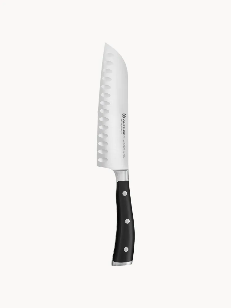 Wüsthof Нож Santoku Classic Icon, 31 см, чёрная рукоять