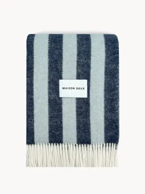 Maison Deux Плед Candy Wrap шерстяной, Ш 130 × Д 200 см, Синий