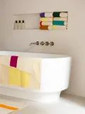 SUITE702 Полотенце банное Combed 70х140 см, кремово-белое со светло-жёлтым и ягодным — фото 6