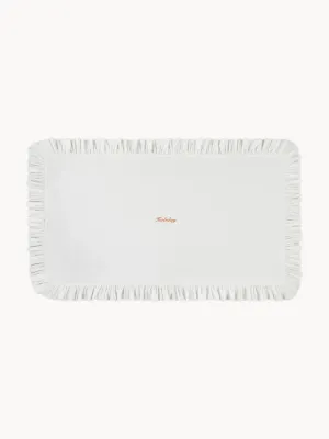 Anna + Nina Скатерть Holiday из хлопка с оборкой и вышивкой, 150х255 см