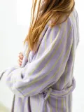 Bongusta Халат банный Naram из органического хлопка, размер S/M (Ш 52 × Д 122 см), Лавандовый — фото 3