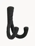 Broste Copenhagen Крючок настенный для одежды Tess из алюминия с молотковой фактурой, 5х8 см, чёрный — фото 1