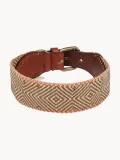 Buddys Dogwear Ошейник для собак Capri ручной работы с геометрическим узором, длина 32 см, бежево-коричневый — фото 8