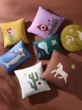 Jonathan Adler Подушка декоративная Playa 46х46 см, Ш 46 × Д 46 см, Розовый — фото 4