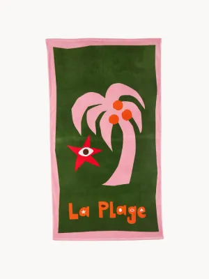 Jonathan Adler Полотенце пляжное Playa, Ш 102 × Д 178 см, Тёмный зелёный
