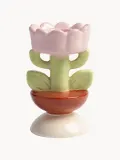 Подсвечник &klevering Blume расписной, Ø 7 × В 11 см, Светлый розовый — фото 1
