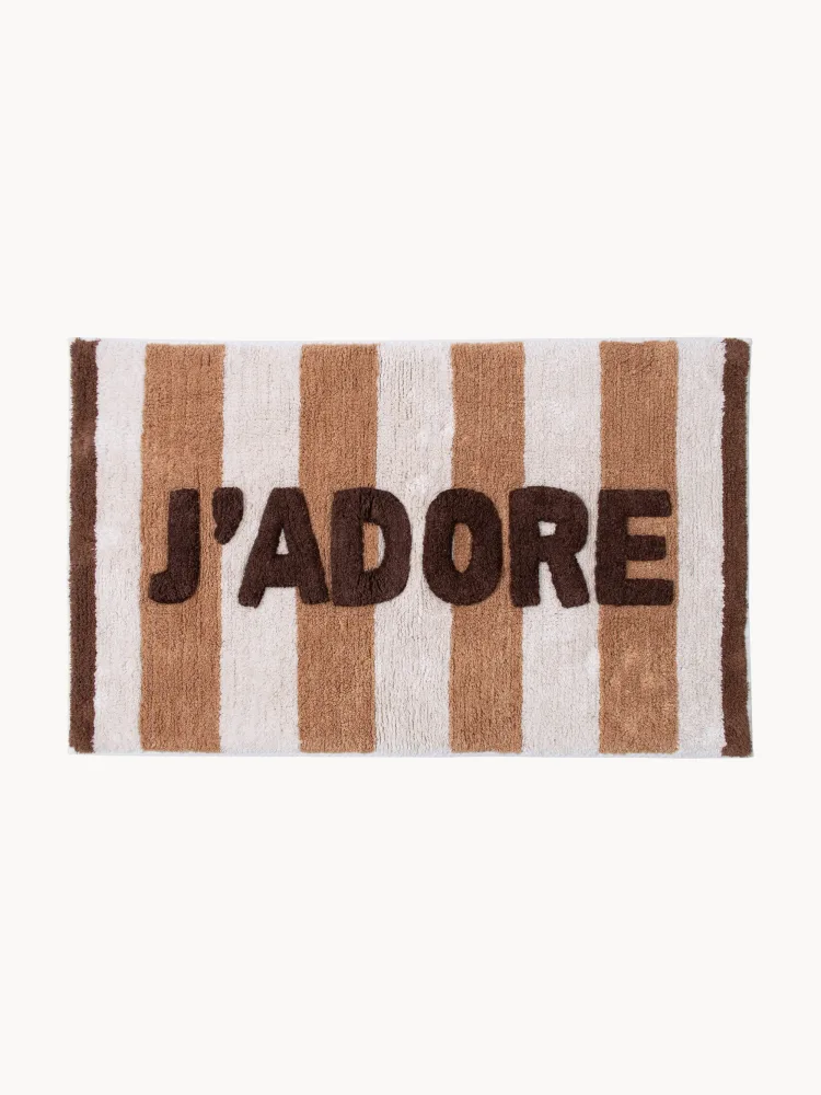 Коврик для ванной J'Adore молочно-белый с коричневым