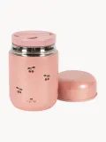 Konges Sløjd Термос для еды детский Cherry из нержавеющей стали с ложкой в крышке, диаметр 9 см, высота 14 см, пыльно-розовый — фото 3