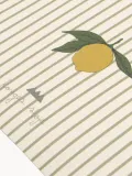 Konges Sløjd Коврик под стульчик для кормления Tea Stripe виниловый водонепроницаемый, 75 x 100 см, молочно-белый в полоску — фото 2