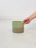 MiaCara Миска для животных Scodella из фарфора для кошек и собак, диаметр 16 см, оливково-зелёная — фото 2