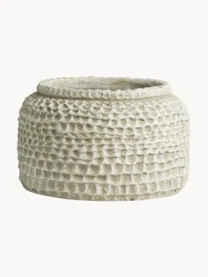 Nordal Кашпо для цветов Aoba, 13 см, Ø 19 × В 13 см, Приглушённый белый