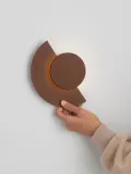 Уличный настенный светильник Gloo, коричнево-бежевый — фото 5