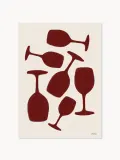 Poster and Frame Постер Abstract Wine Glasses, Тара Ройл — фото 1
