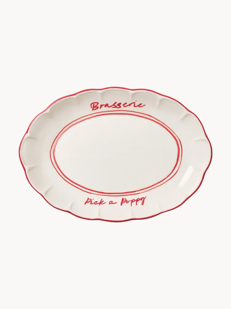 Блюдо для подачи Bistro Pick a Poppy, фаянс, 36 см