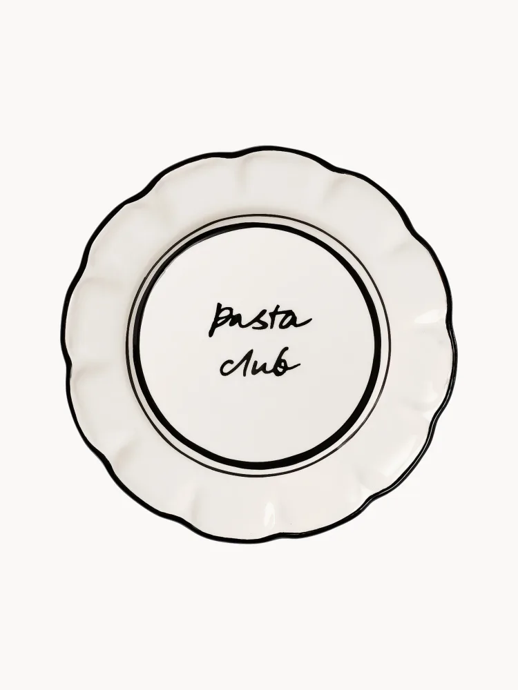 Pick a Poppy Тарелка для завтрака Bistro ручной росписи, Белый