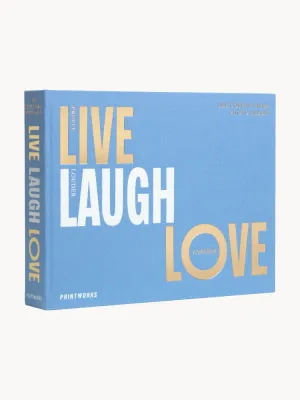 Printworks Фотоальбом Live, Laugh, Love горизонтальный на 30 страниц, 34 x 26 x 5 см, синий с бежевым и белым