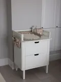 Sebra Корзина для хранения детских вещей Diaper Caddy из хлопка ручной работы, 25х18х15 см, светло-бежевая — фото 4