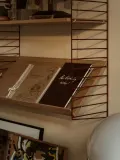String Furniture Кронштейн настенный String System для полок, панель из стали с порошковой окраской, 30х75 см, красный — фото 4