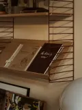 String Furniture Кронштейн настенный String System для полок, панель из стали с порошковой окраской, 30х75 см, красный — фото 8