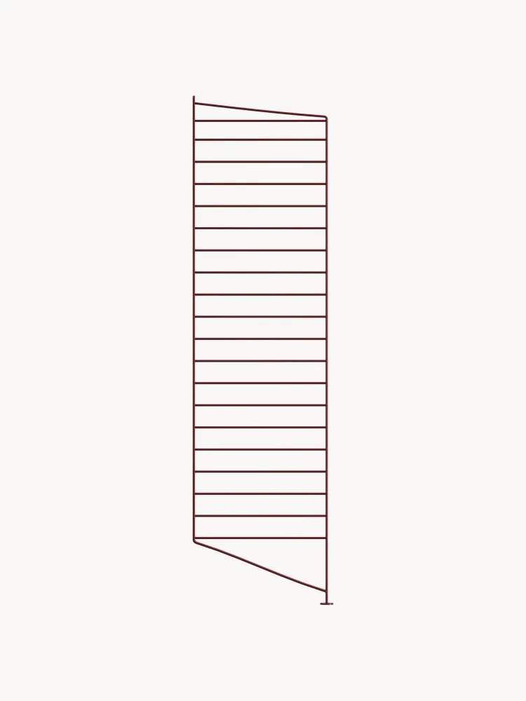 String Furniture Стойка напольная для стеллажа String System металлическая решётчатая, 30х115 см, красная