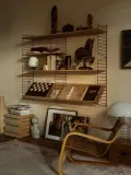 String Furniture Кронштейн настенный String System для полок, панель стальная с порошковой окраской, 30х50 см, красный — фото 3