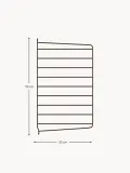String Furniture Панель настенная String System для стеллажа из стали с порошковой окраской, 30 x 50 см, тёмно-коричневая — фото 2