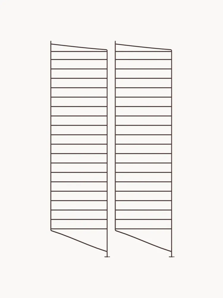 String Furniture Панель напольная для стеллажа String System стальная, ширина 30 см, высота 115 см, тёмно-коричневая