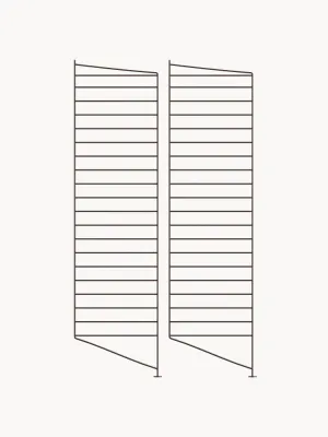 String Furniture Панель напольная для стеллажа String System стальная, ширина 30 см, высота 115 см, тёмно-коричневая