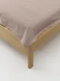 Westwing Collection Простыня перкалевая Louane с оборкой, карамельно-бежевая — фото 4